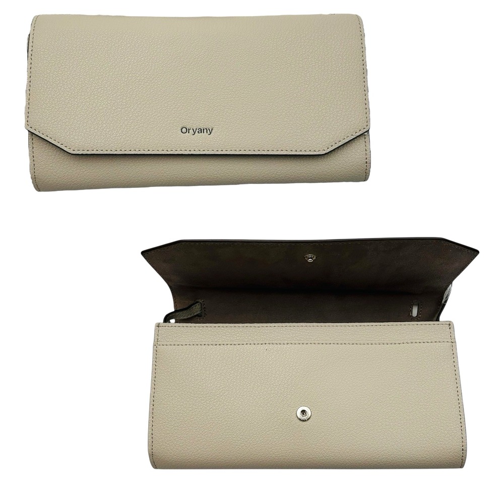 ORYANY Womens Leather Mandy Gift Set Crossbody & Removable Card Case Cream Beige